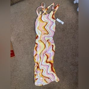 Patterned midi dress